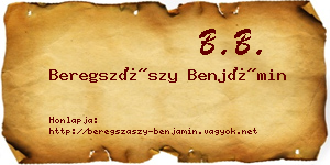 Beregszászy Benjámin névjegykártya
